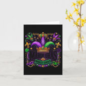 Mardi Gras sticker Kaart (Gele Bloem)