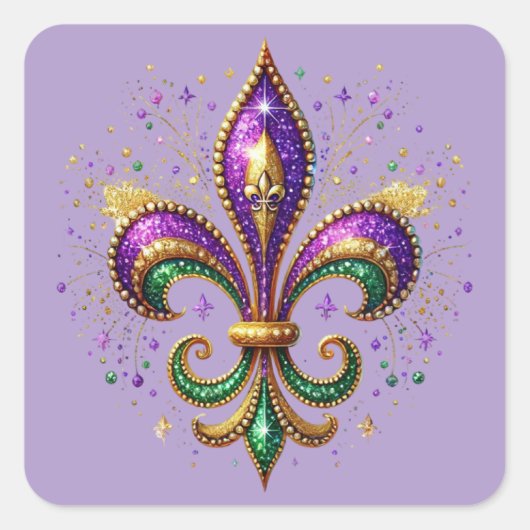Mardi Gras-sticker Vierkante Sticker (Voorkant)