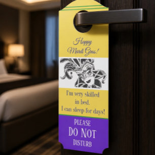 Mardi Gras   Stoor mij niet   Vaardig in bed Deurhanger