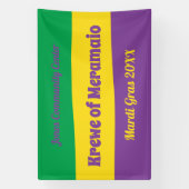 Mardi Gras strepen met aangepaste tekst Banner 4x6 (Verticaal)