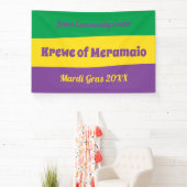 Mardi Gras strepen met aangepaste tekst Banner 4x6 (Insitu)