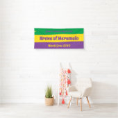 Mardi Gras strepen met aangepaste tekst Spandoek (Insitu)