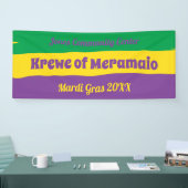Mardi Gras strepen met aangepaste tekst Spandoek (Beurs)