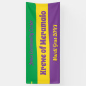 Mardi Gras strepen met aangepaste tekst Spandoek (Verticaal)