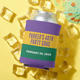 Mardi Gras Stripe Blikjeskoeler