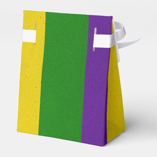 Mardi Gras Striped Pattern Bedankdoosjes (Achterkant)
