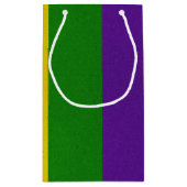 Mardi Gras Striped Pattern Klein Cadeauzakje (Achterkant)