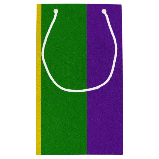 Mardi Gras Striped Pattern Klein Cadeauzakje (Achterkant)