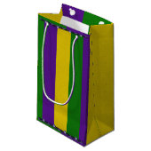 Mardi Gras Striped Pattern Klein Cadeauzakje (Voorkant Gekanteld)