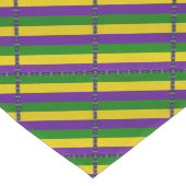 Mardi Gras Striped Pattern Korte Tafelloper (Hoek)