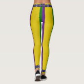 Mardi Gras Striped Pattern Leggings (Achterkant)