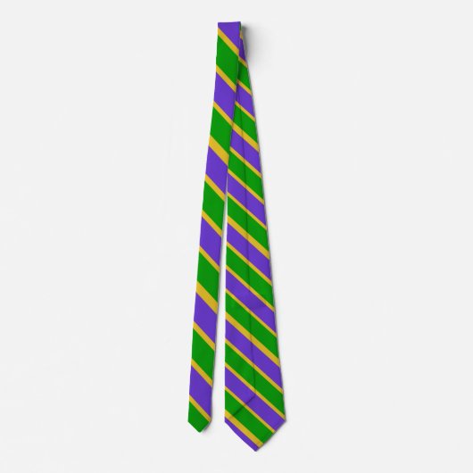 Mardi Gras Striped Stropdas (Achterkant)