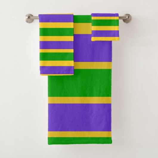 Mardi Gras Stripes Bad Handdoek (Insitu)
