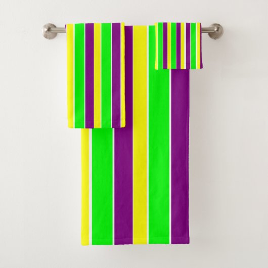 Mardi Gras Stripes Bad Handdoek (Insitu)