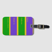 Mardi Gras Stripes Bagagelabel (Voorkant (horizontaal))