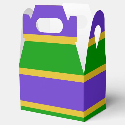 Mardi Gras Stripes Bedankdoosjes (Geopend)