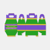 Mardi Gras Stripes Bedankdoosjes (Uitgevouwen)