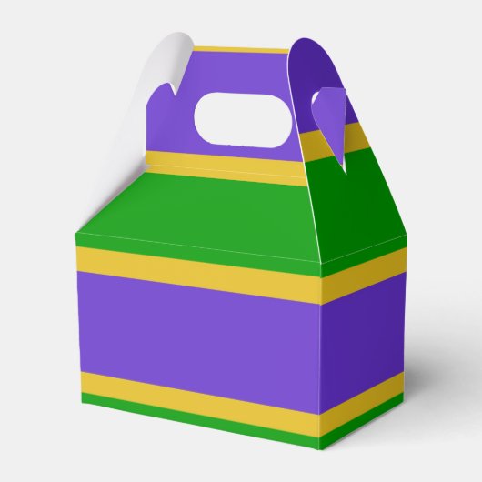 Mardi Gras Stripes Bedankdoosjes (Voorkant Zijde)