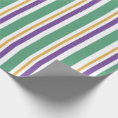 Mardi Gras Stripes Cadeaupapier (Hoek)