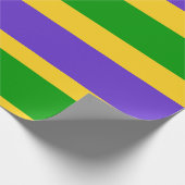 Mardi Gras Stripes Cadeaupapier (Hoek)