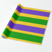Mardi Gras Stripes Cadeaupapier (Uitgerold)