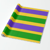 Mardi Gras Stripes Cadeaupapier (Uitgerold)