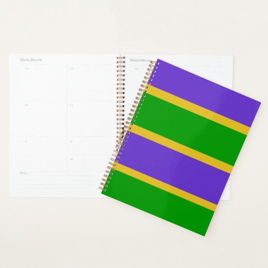 Mardi Gras Stripes Colors Planner (Display)