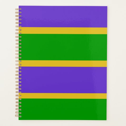 Mardi Gras Stripes Colors Planner (Voorkant)