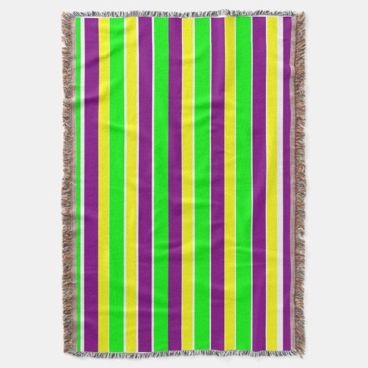 Mardi Gras Stripes Deken (Voorkant Verticaal)