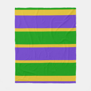 Mardi Gras Stripes Fleece Deken