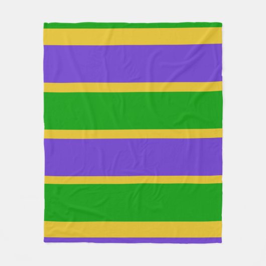 Mardi Gras Stripes Fleece Deken (Voorkant)