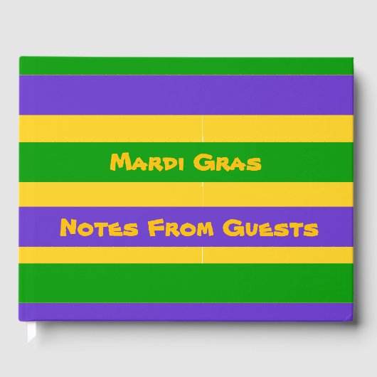 Mardi Gras Stripes Gastenboek (Voorkant)