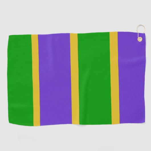 Mardi Gras Stripes Golfhanddoek (Horizontaal)