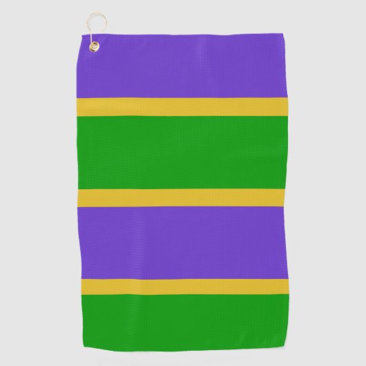 Mardi Gras Stripes Golfhanddoek (Voorkant)