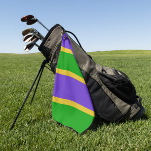 Mardi Gras Stripes Golfhanddoek