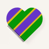 Mardi Gras Stripes Heart Notitieboek (Voorkant)