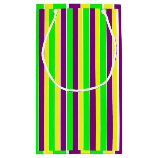 Mardi Gras Stripes Klein Cadeauzakje (Achterkant)