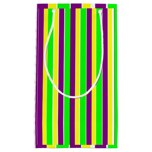 Mardi Gras Stripes Klein Cadeauzakje (Voorkant)