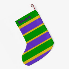 Mardi Gras Stripes Kleine Kerstsok