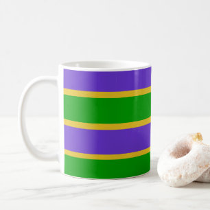 Mardi Gras Stripes Koffiemok