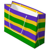 Mardi Gras Stripes Large Cadeautasje (Voorkant Gekanteld)