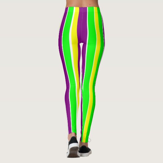 Mardi Gras Stripes Leggings (Achterkant)