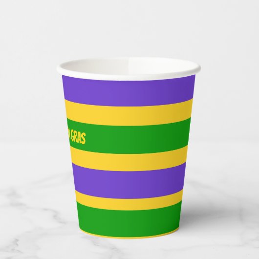 Mardi Gras Stripes Papieren Bekers (Links)