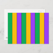 Mardi Gras Stripes Pattern Paars Green Yellow Briefkaart (Voorkant / Achterkant)