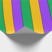 Mardi Gras Stripes Pattern Paars Green Yellow Cadeaupapier (Hoek)