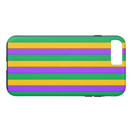 Mardi Gras Stripes Pattern Paars Green Yellow Case-Mate iPhone Case (Achterkant (Horizontaal))