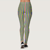 Mardi Gras Stripes Pattern Paars Green Yellow Leggings (Achterkant)
