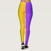 Mardi Gras Stripes Pattern Paars Green Yellow Leggings (Achterkant)