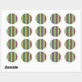 Mardi Gras Stripes Pattern Paars Green Yellow Ronde Sticker (Vel)