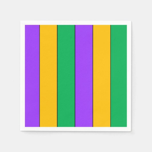 Mardi Gras Stripes Pattern Paars Green Yellow Servetten (Voorkant)